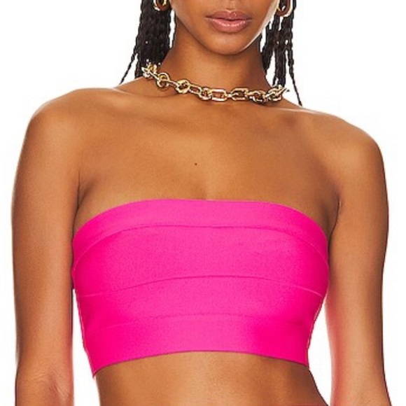 Susana Monaco Tops - Susana Monaco Bandage Tube Top in Pink Glo